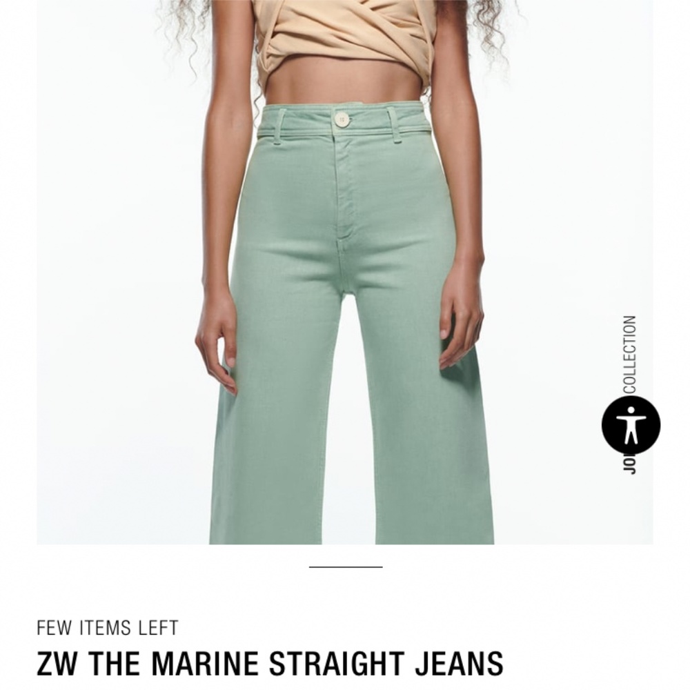 Zara new with tags high rise denim pants